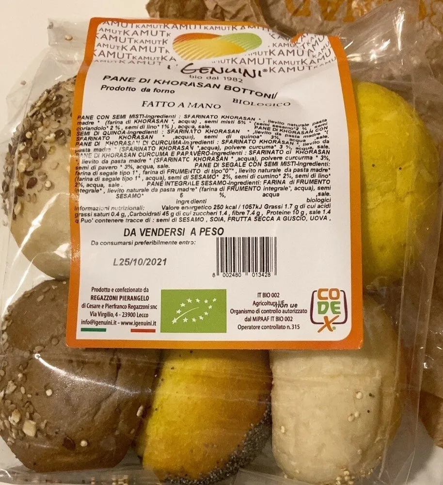 pane di khorasan bottoni