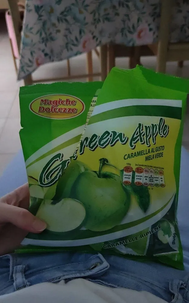 Caramella al gusto mela verde