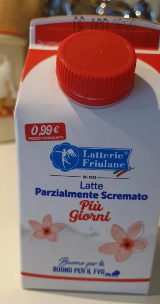 Latte parzialmente scremato più giorni