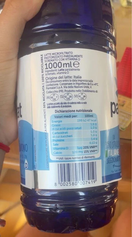 Latte parzialmente scremato