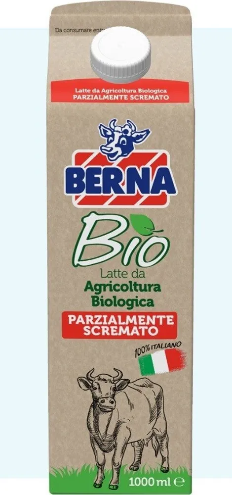 Latte parzialmente scremato biologico