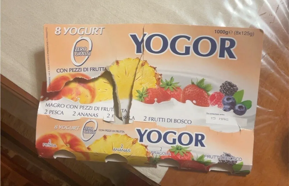 8 Yogurt con pezzi di frutta