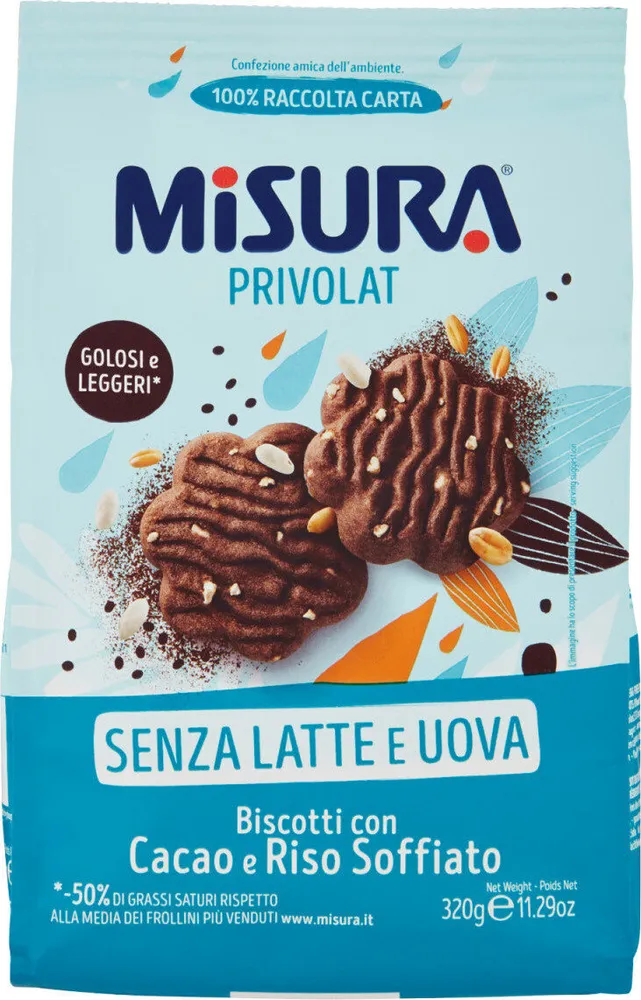 Privolat biscotti con cacao e riso soffiato