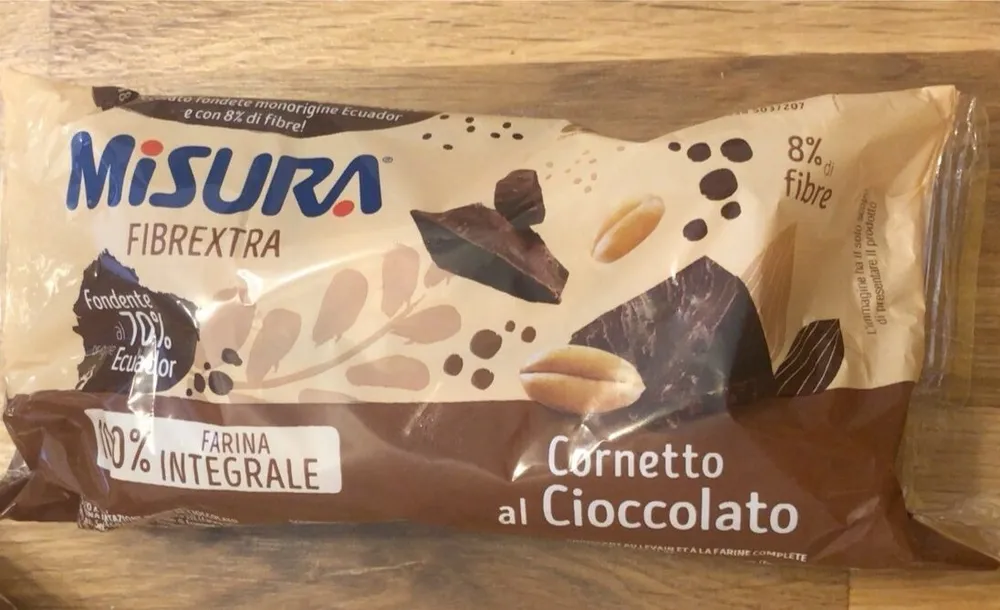 Cornetto al cioccolato 100% farina integrale