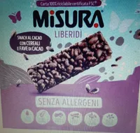 Barretta cereali e fave di cacao liberidì