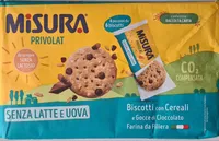 Privolat biscotti con cereali e gocce di cioccolato