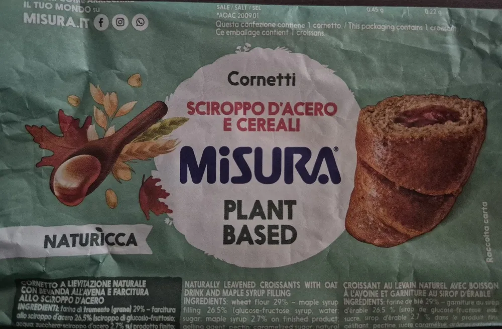 Cornetti Sciroppo D'acero & Cereali