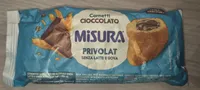 Cornetto farcito al cioccolato senza latte e uova
