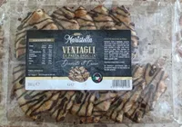 Ventagli di pasta sfoglia decorati al cacao