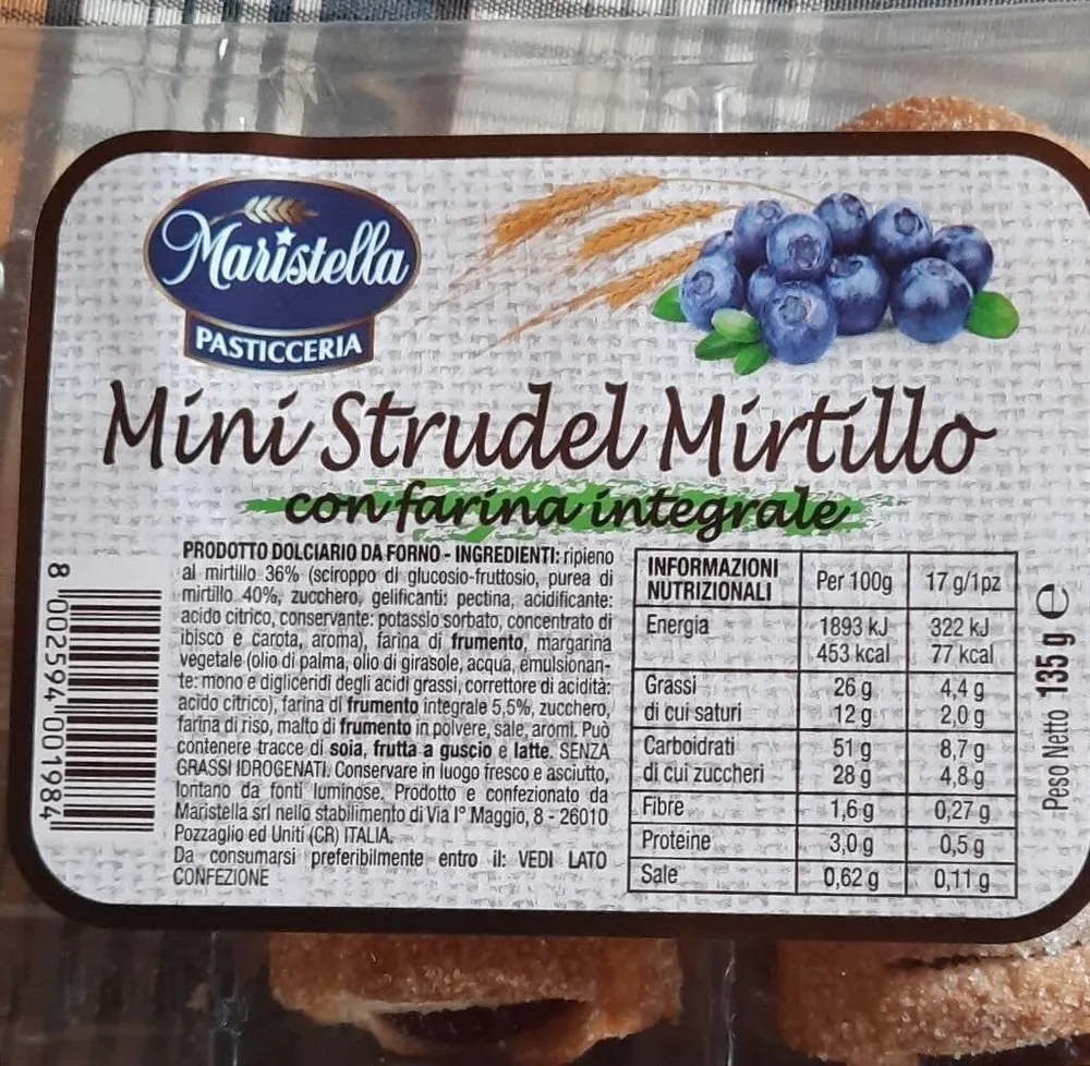 Mini strudel mirtillo
