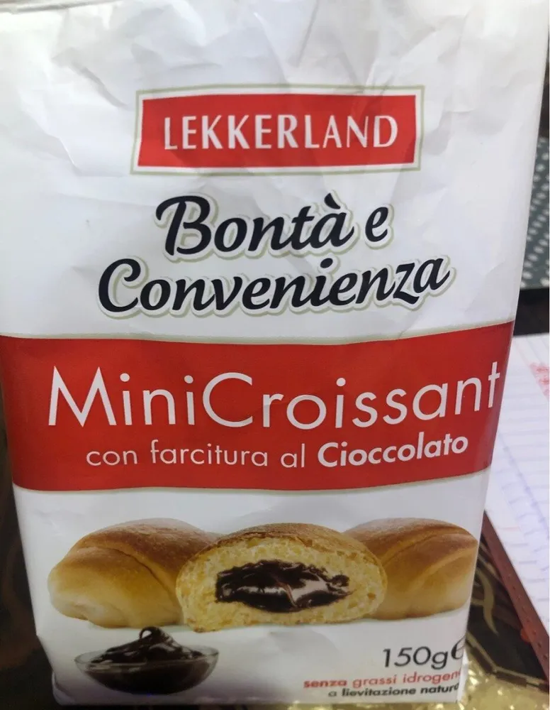 Mini croissant con farcitura al cioccolato