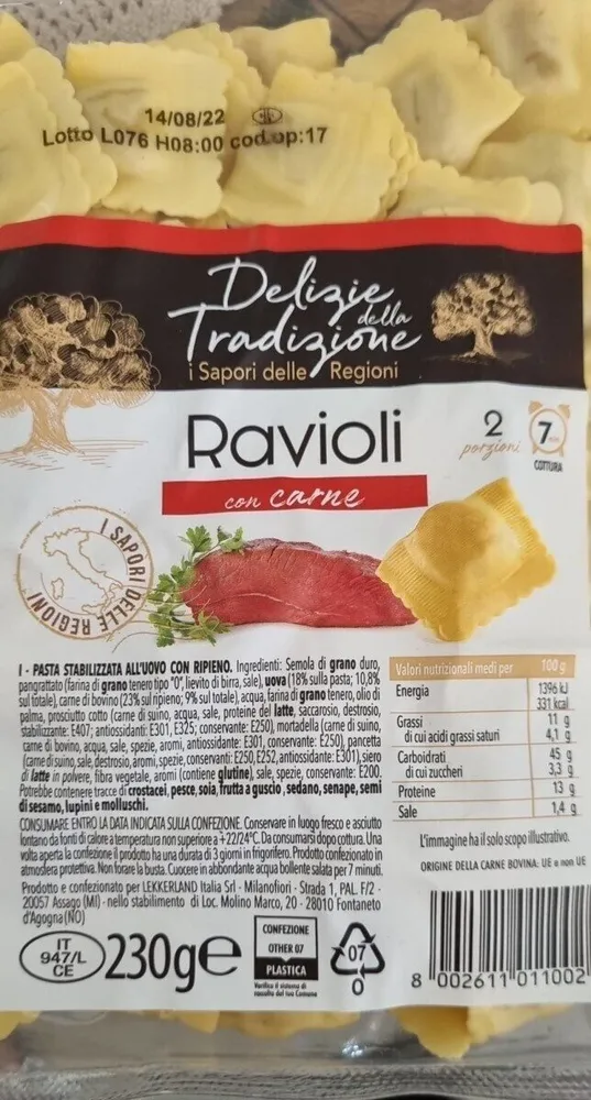 Ravioli con carne