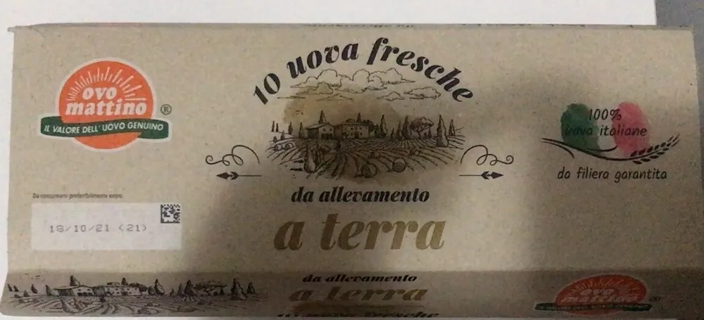 10 uova fresche da allevamento a terra