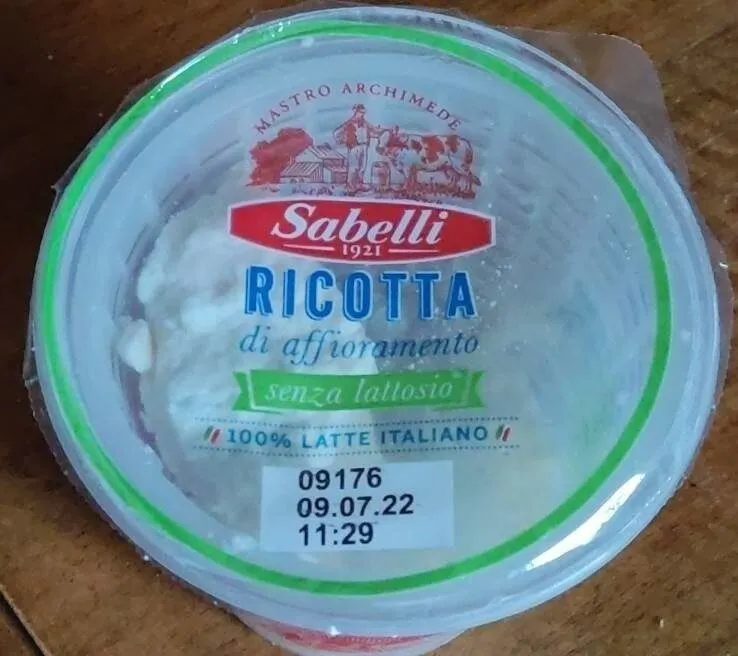 Ricotta di affioramento senza lattosio