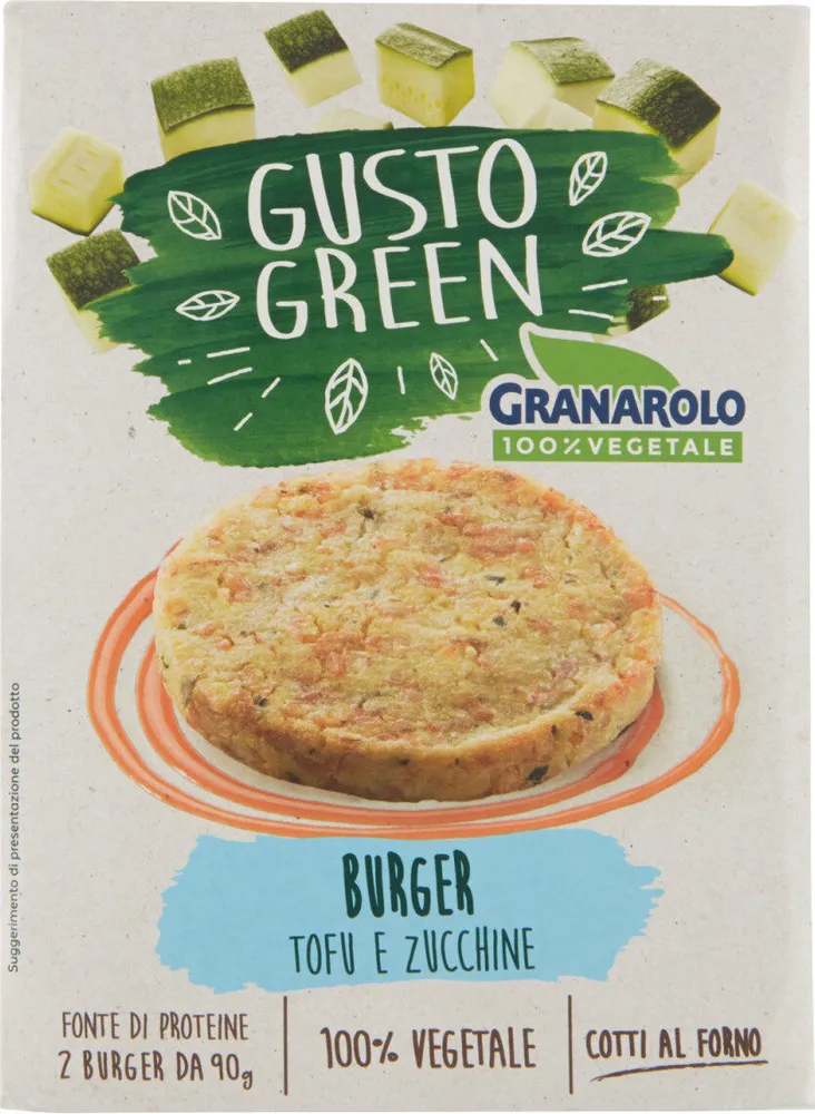 Gusto green burge tofu e zucchine