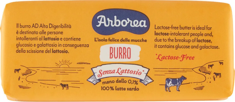 Burro senza lattosio