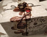 Pannetone glassato con marrone glaces