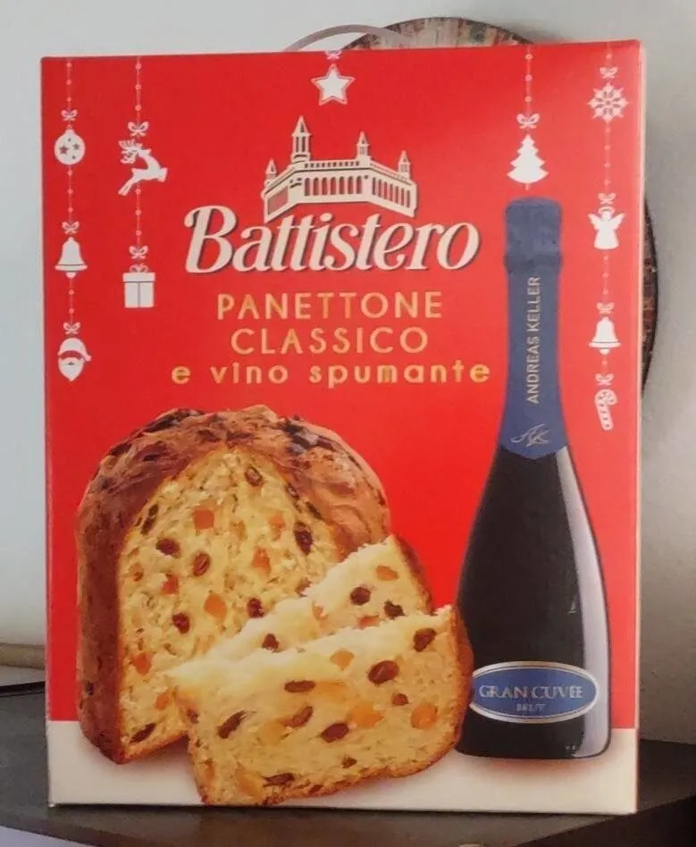 Panettone classico con vino spumante