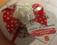 Cuore in ceramica cioccolato fondente extra di alta qualità