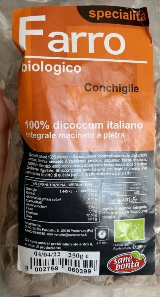 Conchiglie Farro biologico