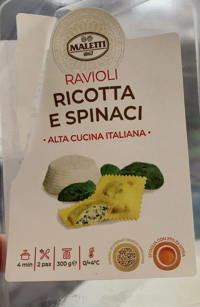 Ravioli ricotta e spinaci