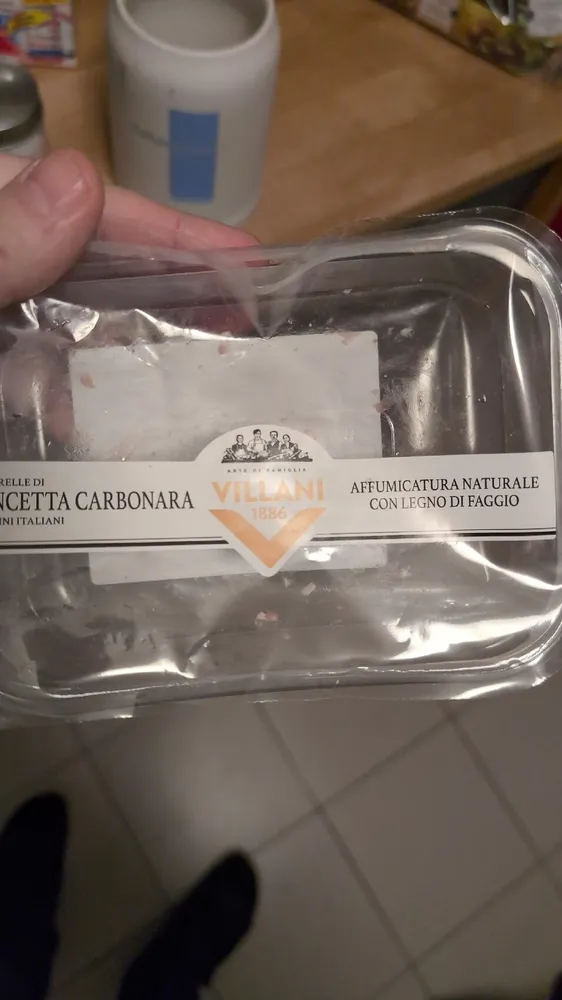 Pancetta affimicata a listarelle