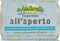Rustiche all'aperto da galline allevate senza