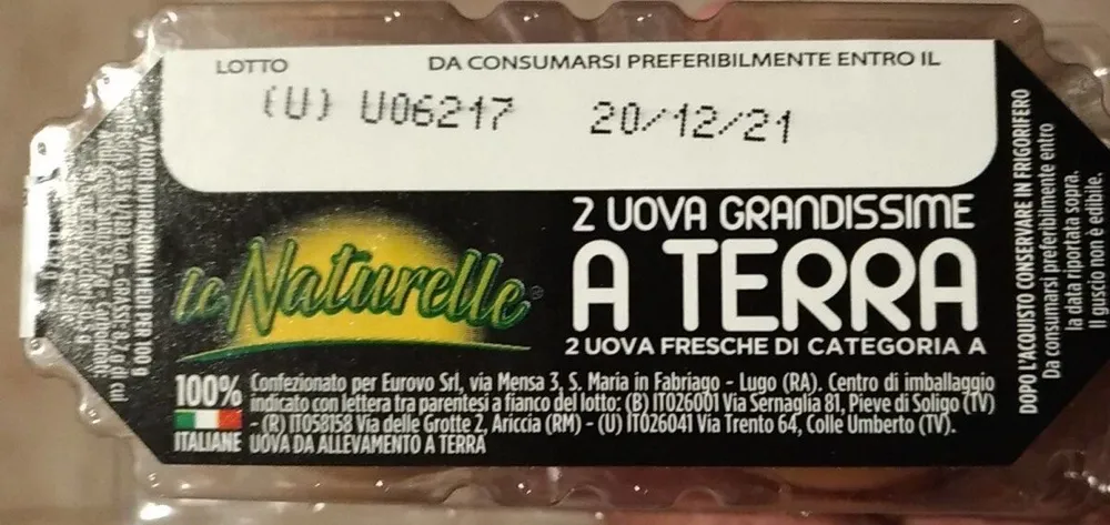 2 UOVA GRANDISSIME A TERRA