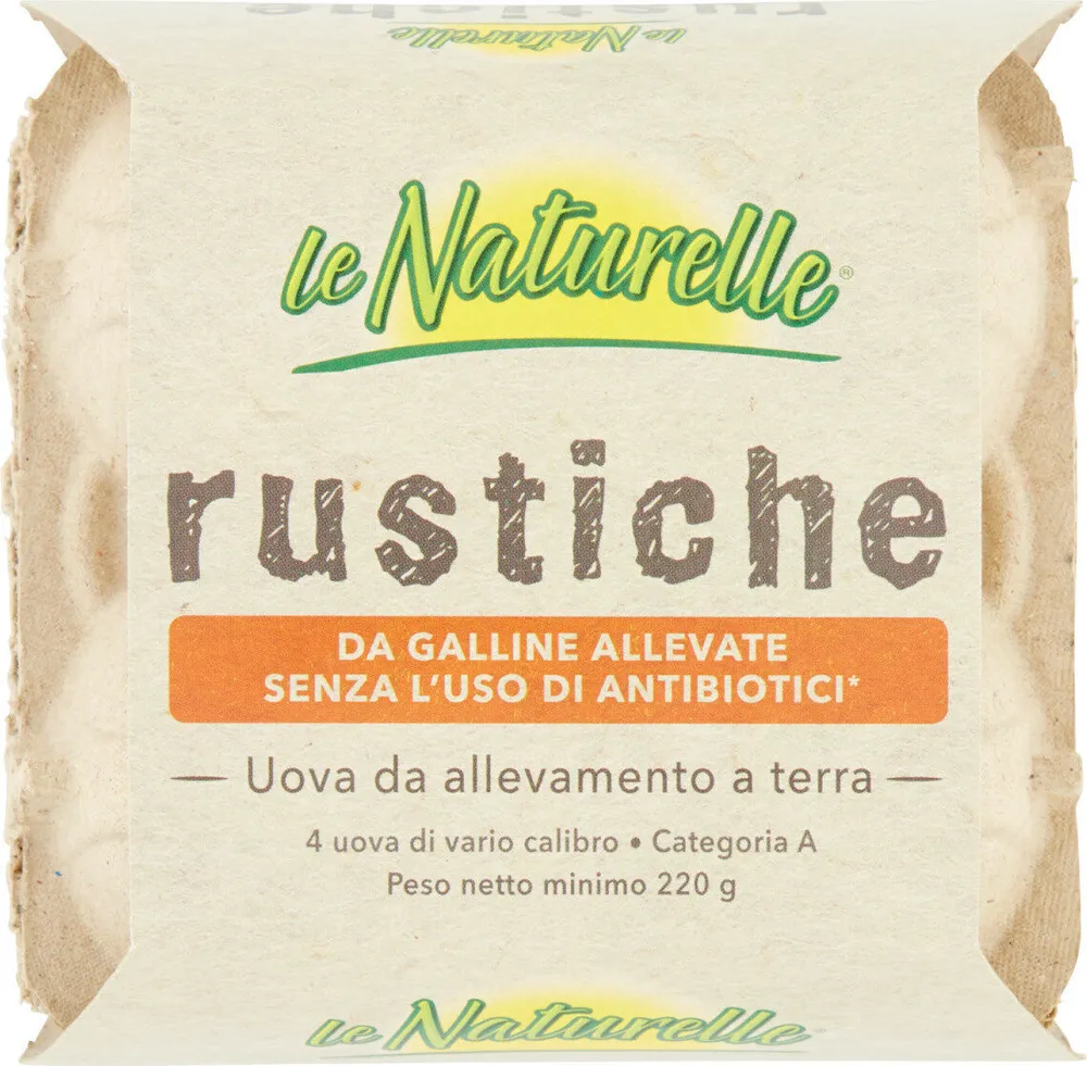 Rustiche da galline allevate senza l'uso di antibiotici uova