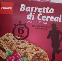 barretta di cereali con mirtilli rossi