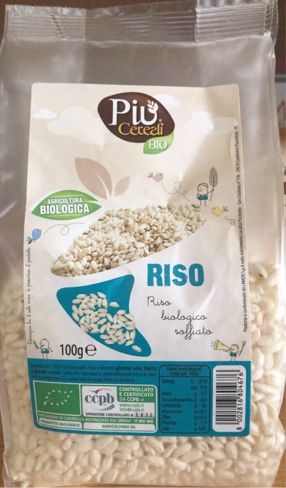 Riso biologico soffiato