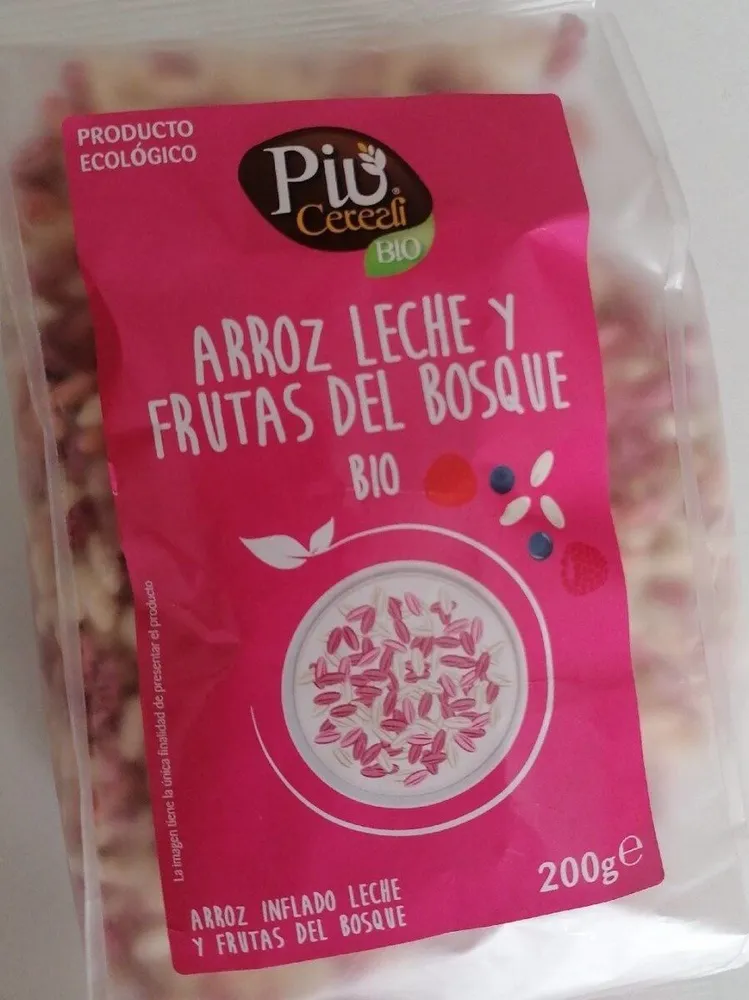 Arroz leche y frutas del bosque bio