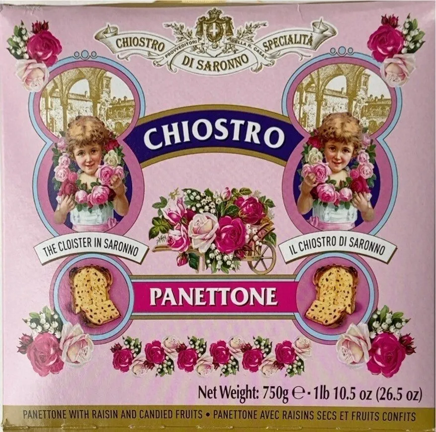 Panettone avec raisins secs et fruits confits
