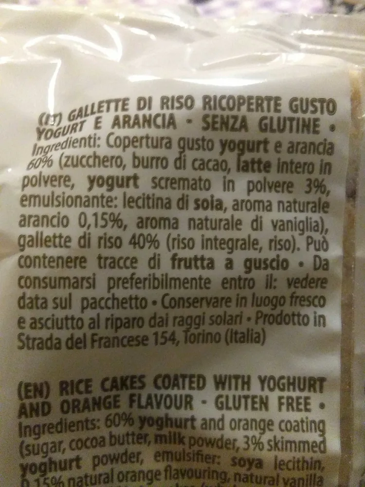 YOGO RICE Gallette di riso yogurt e arancia