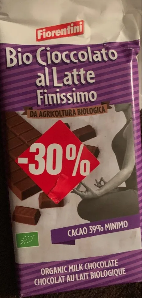 Chocolat au lait biologique