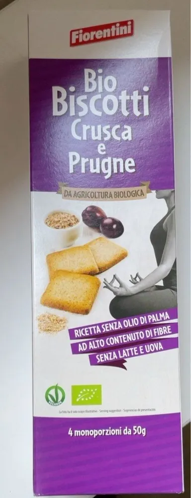 Bio biscotti crusca e prugne