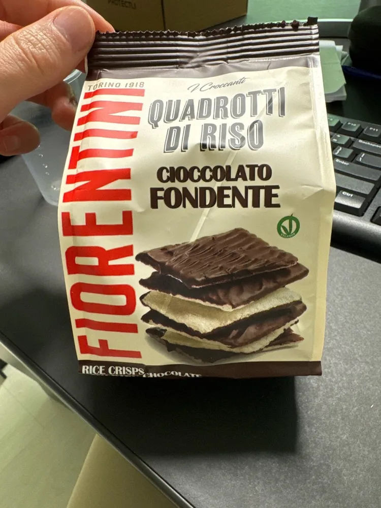 Quadrotti di Riso , cioccolato fondente
