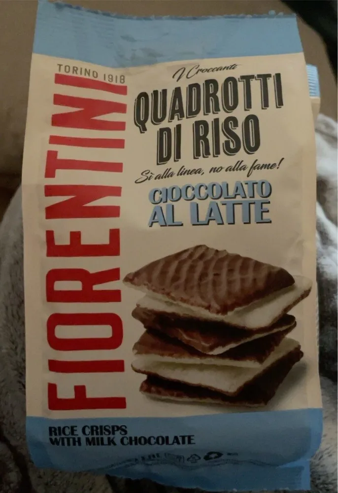 Quadrotti di riso cioccolato al latte