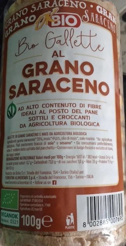 Bio Gallette al Grano Saraceno