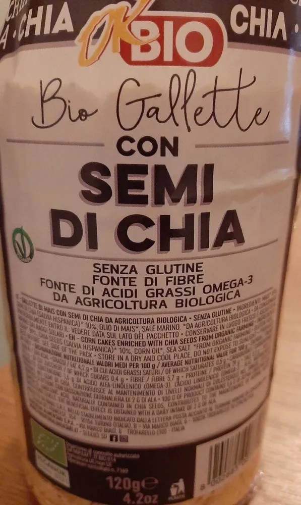 Bio gallette con semi di chia