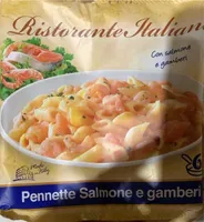 Pennette salmone e gamberi surgelato