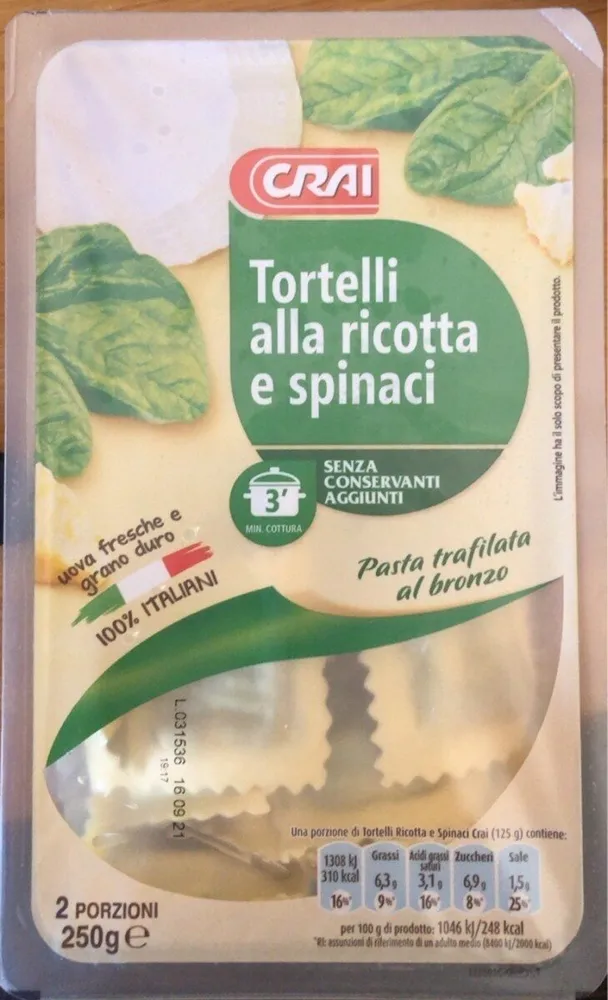 Tortelli alla ricotta e spinaci