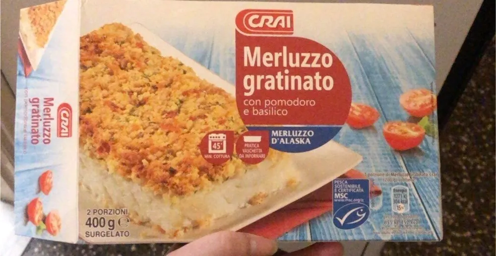 Merluzzo gratinato