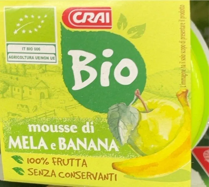 Mousse di mela e banana