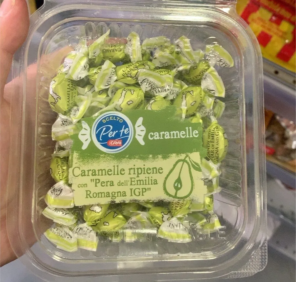 Caramelle ripiene con pera e zenzero