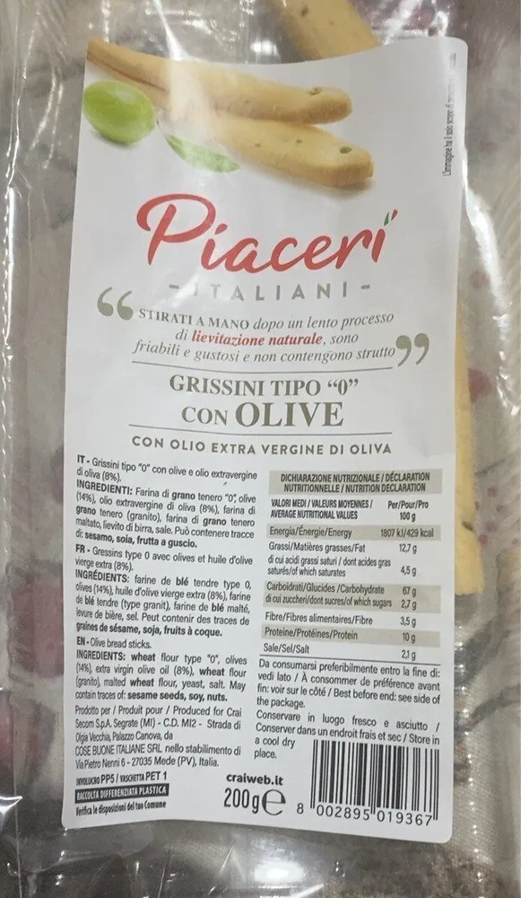 Grissini con olive