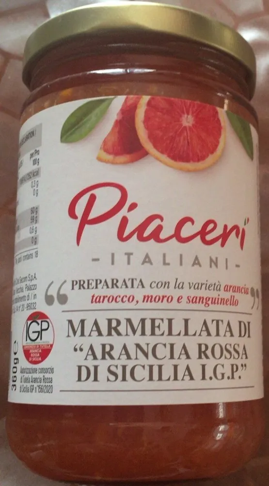 Marmellata di arancia rossa di sicilia igp