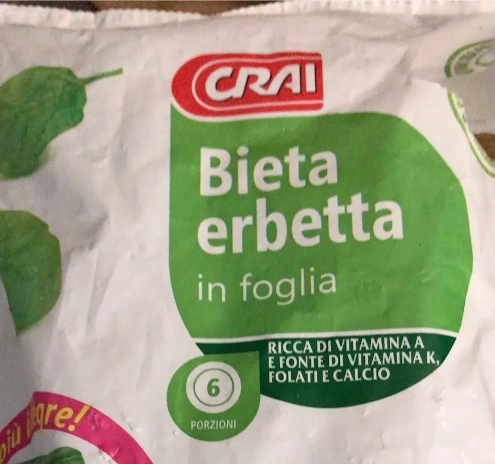 Bieta erbetta in foglia