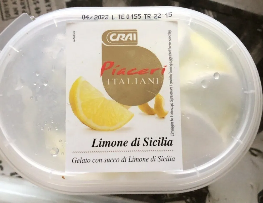 Gelato con succo di Limone di Sicilia