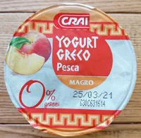 Yogurt greco pesca magro
